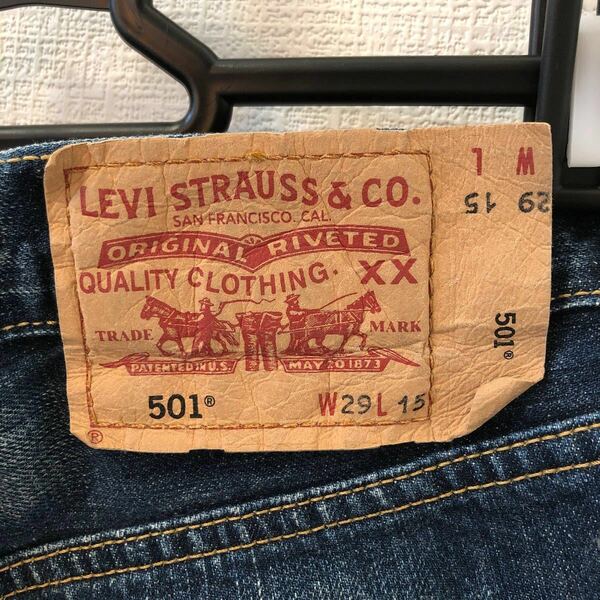 29インチ　デニムハーフパンツ デニムパンツ メンズデニム　リーバイス　Levis 古着