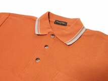 【Power Bilt パワービルト】オレンジ系レンガ色にグレー・ハーフボタン・半袖・ポロシャツ・Mサイズ! _画像3