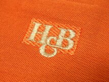 【Power Bilt パワービルト】オレンジ系レンガ色にグレー・ハーフボタン・半袖・ポロシャツ・Mサイズ! _画像5