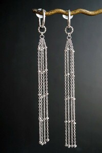  earrings 139 long design chain. hoop earrings surgical stainless steel metal allergy correspondence metal fittings use 