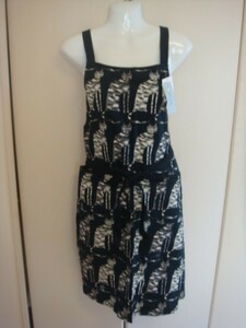 * new goods * paul (pole) & Joe / pretty apron X type / front ..& rear ../ cat . pattern total pattern black 