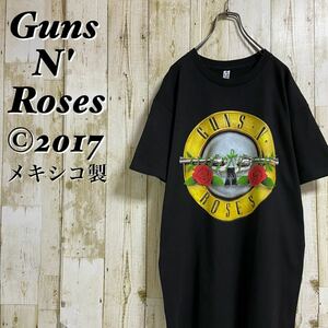 アルスタイル ガンズ・アンド・ローゼズ ビッグプリント コピーライト 2017年 ベビーウエイト バンドTシャツ バンT メタルTee M 古着