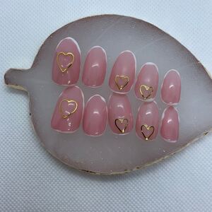 ネイルチップ ジェル ジェルネイル 付け爪 ピンク 透け感