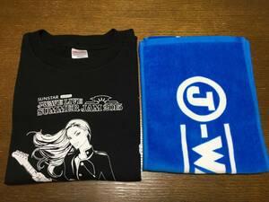 新品セット J-WAVE マフラータオル Ｔシャツ 男性用 XL LIVE SUMMER JAM 2015 サマージャム FMラジオ ジェイソン・ブルックス Jason Brooks