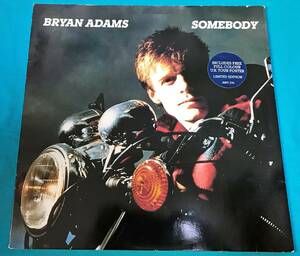 12~*Bryan Adams / Somebody UK original record AMY236 poster attaching 