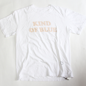 新品 TANGTANG タンタン KIND OF BLUE REVERSE ロゴ Tシャツ 白 ホワイト M TTT-617