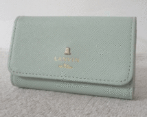 ランバンオンブルー　LANVIN en Bleu　レザー　エメラルドグリーン系　４連　キーケース_画像1