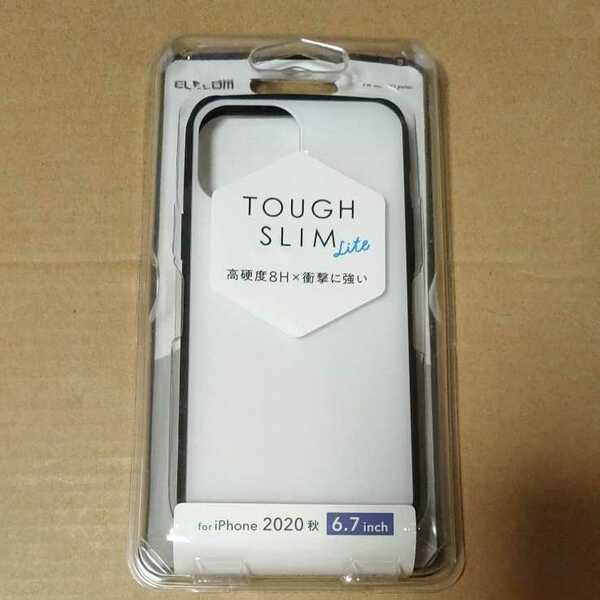 ◇ELECOM iPhone 12 Pro Max 用 ハイブリッド ケース TOUGH SLIM LITE ホワイト：PM-A20CTSLWH