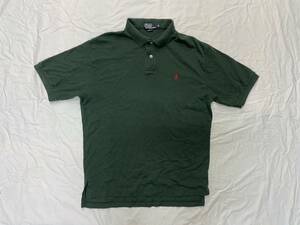  б/у одежда 3200 M размер polo Polo Ralph Lauren рубашка с коротким рукавом Junk 708090 Vintage vintage