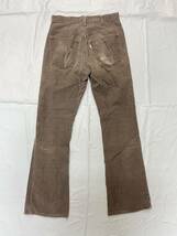 古着 3043 W31 コーデュロイ パンツ ビンテージ 80 70 60 USA vintage リーバイス Levi's ジーンズ 646 ダメージ ヒゲ_画像7