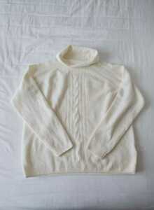 タートルネック セーター ニット ホワイト 白 フリーサイズ