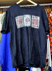t756/Lucky Brand Ace of Spades Filius Fortunae T-shirt Tシャツ 美品 サイズL
