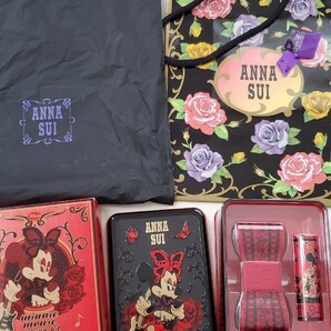 新品　ショップ袋　限定品　クリスマスコフレ　赤　ANNA SUI　アナスイ　ディズニー　 Minnie ミニー　口紅　アイシャドウ