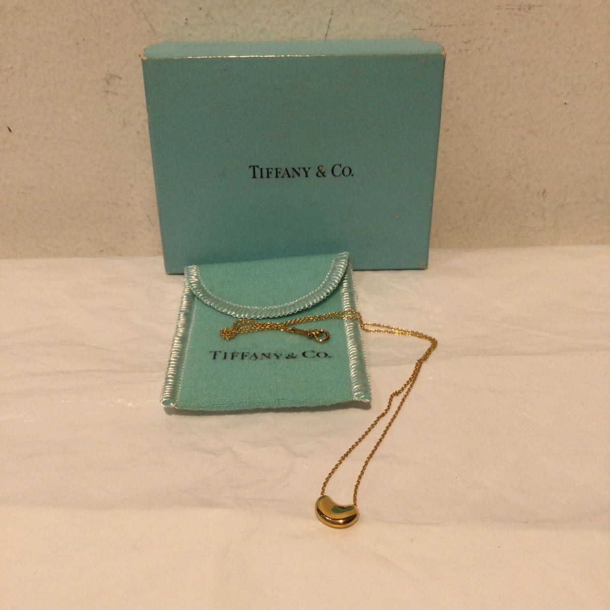 大阪売筋品 綺麗★TIFFANY＆Co.K18 ビーン ネックレス ネックレス