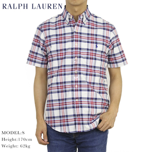 新品 アウトレット 3147 Sサイズ 半袖 オックスフォード ボタンダウン シャツ polo ralph lauren ポロ ラルフ ローレン チェック