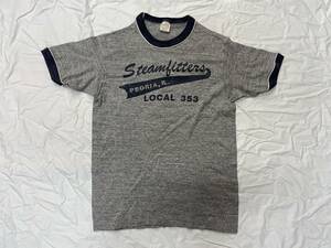 古着 3184 Mサイズ Tシャツ ビンテージ オリジナル vintage 70 80 90 old オールド USA カレッジ ロゴ キャラ リンガー トリム ラッセル