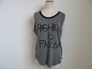 (42587)olizonti tank top gray × black 002 USED