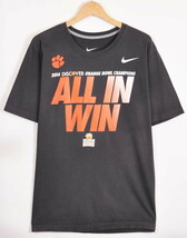 NIKE ナイキ クレムゾン大学 カレッジ系 半袖Tシャツ チャコールグレー メンズL(21277_画像1