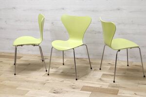 GMEH970Fritz Hansen Fritz Hansen seven chair 3 legs set lime waste number color Northern Europe Denmark a Rene Jacobsen regular price 23.6 ten thousand 