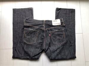 [Оперативное решение] W33 Edwin Edwin 404XV Черная джинсовая ткань Черная прямая чистка обработана 100% хлопка в Японии