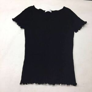 送料無料★AZUL by moussy アズールバイマウジー★半袖ニット Ｖネックサマーニット★ブラック★Mサイズ#30628syy