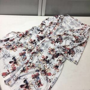  free shipping *LIP SERVICE Lip Service * floral print long cardigan * white * sleeve flair * free size #30630srr