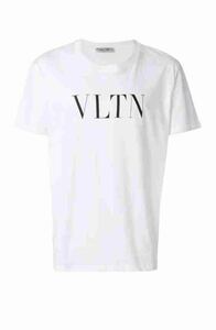正規 19SS Valentino ヴァレンティノ VLTN 黒 ロゴ Tシャツ 白 S SB3MG07D3V6