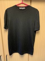 国内正規 18SS Neil Barrett ニールバレット シルク カシミア ニット Tシャツ 黒 XS BMA218-8601_画像1