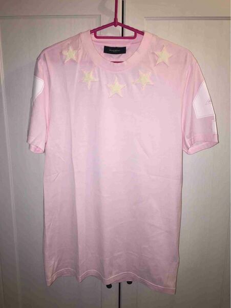 正規 13SS Givenchy ジバンシィ ジバンシー スター 星 パッチ Tシャツ CUBAN FIT ピンク S