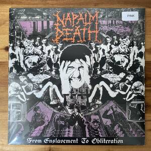 Napalm Death「From Enslavement To Obliteration」FDR アナログLPレコード 未開封 2012年再発盤 限定100 ピンク盤 ナパームデス