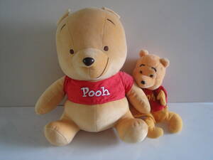 Pooh くまのプーさん　ぬいぐるみ Pooh (小)パペット指人形 (中) Pooh お座りプーさん ２体ペア ディズニーリゾート ディズニーシー ランド