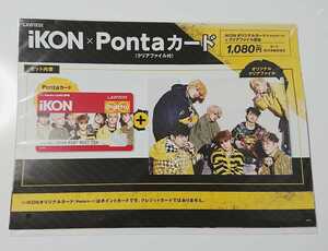 新品未開封☆送料無料☆ikon Pontaカード+オリジナルクリアファイル ポンタカード ローソン 即決