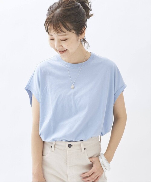 新品 Plage プラージュ リヨセルハイゲージTシャツ サックスブルー