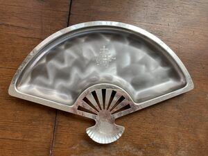 存在感 寿 扇皿 銀皿 器 おもなしに ステンレス 骨董 アンティーク レトロ