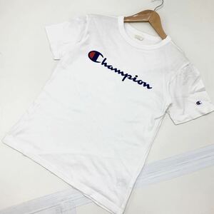 ■チャンピオン CHAMPION 胸ロゴ 半袖Tシャツ ホワイト 白 Sサイズ メンズ 定番 細身シルエット 【スポーツミックスの着こなしに】■EF3