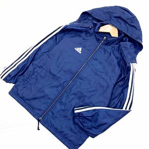 Adidas adidas protection against cold nylon jacket Parker 150cm Kids for children navy dark blue [ child. sport put on .!]#FC7