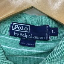 ポロ ラルフローレン POLO RALPH LAUREN 半袖 ポロシャツ レインボーカラー Lサイズ カラフル配色 ♪ 古着らしい一枚♪■FE74_画像4