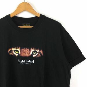 ビンテージ 90s【PLANET EARTH】Tiger EYE Tシャツ L ナイトサファリ タイガーアイ 目 眼 古着 アニマル 動物 アメカジ 虎柄 Y2K 00s