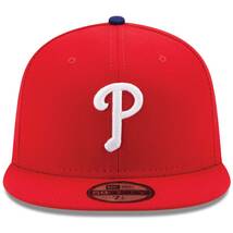 USA正規品 「7.5/8」 新品 Newera ニューエラ MLB 公式 オーセンティック 59FIFTY フィラデルフィア PHILLIS フィリーズ 赤 Game メジャー_画像2