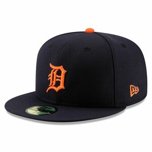 USA正規品 「7.1/4」 新品 Newera ニューエラ MLB 公式 オーセンティック 59FIFTY デトロイト TIGERS タイガース 紺 オレンジ Road