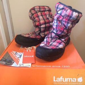 値下げ★ ラフマ Lafuma レインブーツ チェック柄 雪や雨に!★