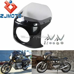 バイク 7 インチヘッドライトフェアリングレトロ カフェレーサー ヤマハXS XJ XV RD 125 250 350 400 550 650 7インチ ヘッドライト