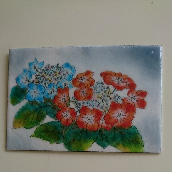 金属絵 紫陽花