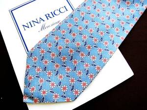 0^o^0ocl!rb2729 прекрасный товар [ лепесток * растения ] Nina Ricci галстук 