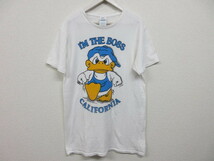 USA古着 カリフォルニア キャラクタープリントＴシャツ アメリカ古着 ビンテージ オールド ドナルドダック風 L1163_画像1