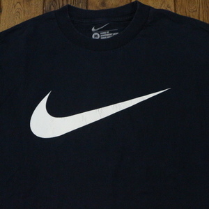 NIKE ナイキ ビッグ スウォッシュ ロゴ Tシャツ M ネイビー 半袖 Swoosh ロゴ Loose Fit スポーツウェア ストリート