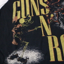 80s USA製 GUNS N' ROSES ラグラン Tシャツ L ガンズアンドローゼス 発禁 レイプジャケット ツアー GN'R バンド ロック ヴィンテージ_画像5