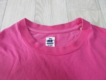 『 送料無料！』《90'sビンテージ》 Good デザイン ♪【ハリウッドランチマーケット・ハリラン】濃いピンク ♪ 半袖Tシャツ・S_画像5