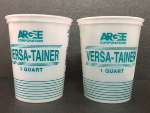 訳あり 2個セット ARGEE プラスチック ミニコンテナ メジャーリングカップ 半透明 アメリカ ペンキ インテリア ディスプレイ VG-5