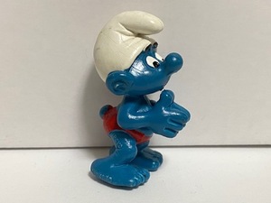 [ Smurf PVC figure ] SMURF Vintage swimming pool stone chip included swimsuit / SMURF TOY PVC FIGURE / V19-121-130